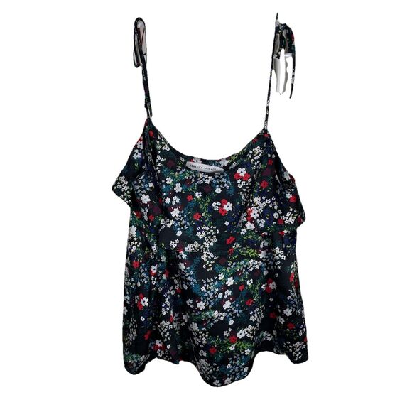New Rebecca Minkoff Atla Floral Ruffle Camisole Size Small Prairie Preppy Bow - Picture 1 of 11